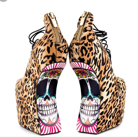 taylor Says Shoes - Punk Sugar Skull goth leopard shoes Taylor Says taylor Says Shoes - Punk Sugar Skull goth leopard shoes Taylor Says